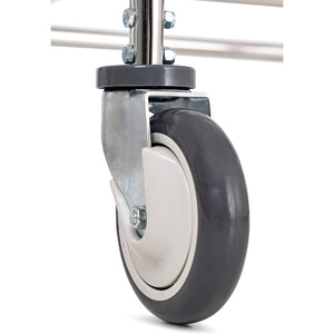 Carrito de Lavandería Resistente con Estructura de Acero Cromado, <span class=keywords><strong>Cesta</strong></span> de Lavandería Comercial y Ruedas Giratorias de 5 Pulgadas - Product Image 4