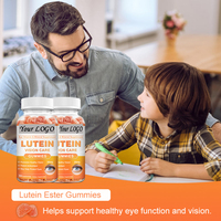 Gummies véganes de marque privée pour la santé, à la myrtille et à la lutéine, pour le soin des yeux, supplément multivitaminé