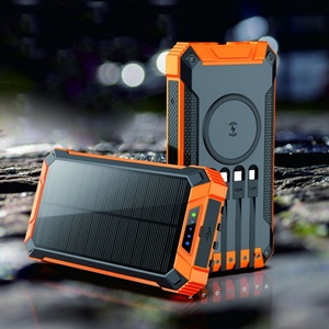 Banque d'alimentation solaire multifonctionnelle 20000mAh PD18W à charge rapide pour téléphone portable avec lampe torche LED intégrée - Product Image 5