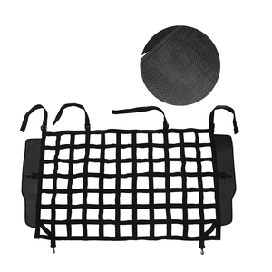 Cartaoo, Protector trasero negro, cubierta de almohadilla, aislamiento de maletero de coche, redes de malla de carga para Wrangler TJ <span class=keywords><strong>JK</strong></span> JL, 4 accesorios para puertas - Product Image 4