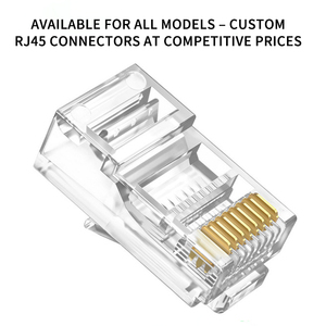 Connecteur RJ45 blindé Cat5e 8 broches 50U avec capuchon, câble 24/26 AWG, 100 pièces, fourni par le fabricant, conforme TIA/EIA, en alliage de cuivre - Product Image 2