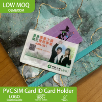 Porte-carte SIM personnalisé en PVC, étui publicitaire en plastique pour carte SIM, pochette pour carte SIM avec logo imprimé