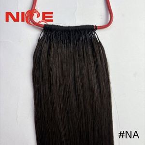 Extensions de cheveux humains Remy de qualité 12A, à pointe effilée, nouées à la machine, pour retouche, style coréen, les plus vendues - Product Image 1