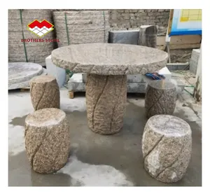 Granite vườn bàn ghế đặt đồ nội thất ngoài trời - Product Image 3