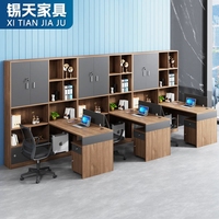 Table de travail en forme de L en matériau de panneau de mélamine de bureau moderne XTBGZ-020 pour le personnel Meubles élégants pour la maison ou le travail