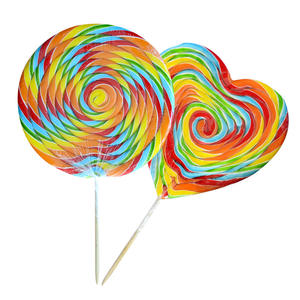  Mixed Fruit Flavor Large Rainbow Lollipops Candy