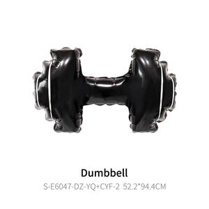 Décorations de fête d'anniversaire de <span class=keywords><strong>gym</strong></span> CYmylar, ballons en feuille d'or en forme de biceps, haltères, pour les haltérophiles, la crossfit, la fête de fitness - Product Image 2