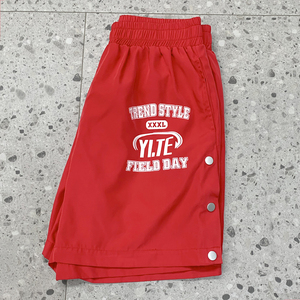 New Designer Streetwear Men's Baggy <b>Running</b> Soccer Gym Short Pants Custom Printing Button Up Sports Sweat Nylon Shorts For Men - Product Image 6