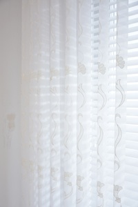 Shaoxing-tela de <span class=keywords><strong>lino</strong></span> y algodón para cortina, tejido transparente <span class=keywords><strong>con</strong></span> bordado de morning glory - Product Image 2