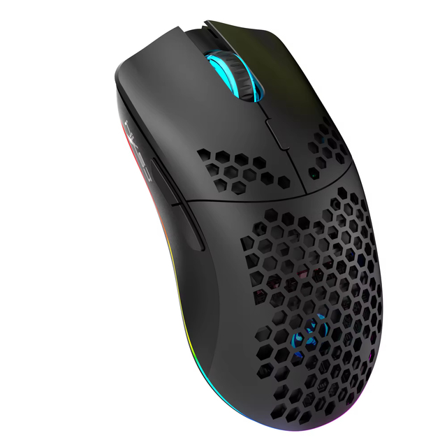 HXSJ T66Pro 3-mode Optical Ergonomic Gaming Mouse Right-Handed RGB Backlit 6-Button Programmable Plug Play USB Laptop/Desktop