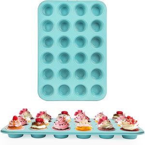 Moldes de Silicona para Mini Cupcakes, Libres de BPA, 24 Unidades, Tamaño Regular, Antiadherentes, Aptos para Alimentos - Product Image 1