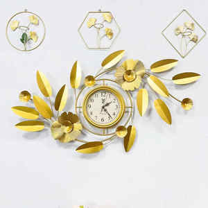 Reloj de pared de Metal 3D moderno, diseño de flores colgante de alta calidad para decoración del hogar para sala de estar, dormitorio, inspirado en la naturaleza - Product Image 1