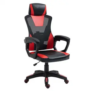 Venta caliente rojo y negro reposabrazos malla Silla de juegos computadora Oficina Silla de juegos