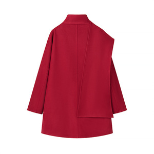 Nuevo Abrigo de Lana de Invierno para Mujer, Elegante, de Manga Larga, con Cuello de Bufanda, de Longitud Media, a la Moda - Product Image 2