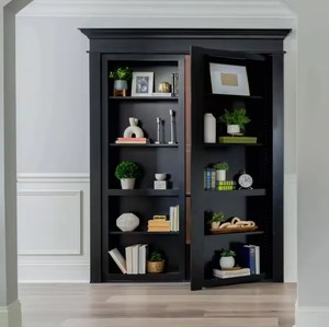 Puerta Interior de Madera Maciza Oculta con Librero, Bisagras Invisibles con Rotación de 180 Grados, Diseño Moderno para Apartamento, Gran Venta - Product Image 3