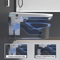 WC intelligent élégant avec séchoir à air chaud et bidet électrique intelligent pour projets de chambres d'hôtel haut de gamme