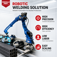 Station de soudage robotisée efficace, robot soudeur automatique à 6 axes pour la production en série de supports de rouleaux
