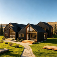 Casa Prefabricada de Estructura de Acero, Villa de Lujo con Estructura de Acero Ligero para Hoteles, Resorts y Proyectos Turísticos