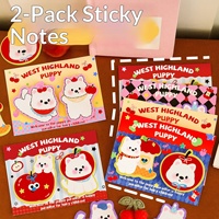 Adorables blocs-notes autocollants double face Western Highland pour agendas et messages
