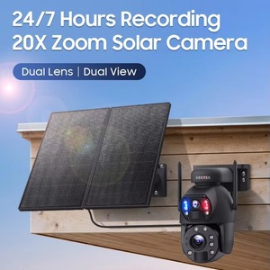 20 Wát panel năng lượng mặt trời ngoài trời toàn cảnh PTZ <span class=keywords><strong>IP</strong></span> <span class=keywords><strong>Camera</strong></span> An Ninh 20x Zoom kép HD 6MP mạng thông minh CCTV Tốc Độ Wifi CMOS cảm biến đám mây - Product Image 4