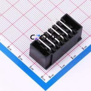 DB2ERHBM-3.81-2*6P-BK Plug-in Terminal Block Bent Lead Through Hole,P=3.81mm Board-to-Board / Socket - Closed Screw Fixing 2x6P - Product Image 2