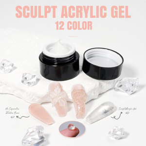 ICE NOVA Sculpt Gel acrílico Sandy Texture es obvia Shaping Tallado Extensión Gel Non Flow Hard Sculpting Hema Free Nude Color - Product Image 6