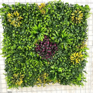 Space Saving Artificial Vertical Garden <b>Wall</b> <b>Panel</b> Realistic Foliage For Balcony Garden Outdoor Decoration - Product Image 2