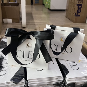 Bolsas de Regalo de Papel Pequeñas con Asas, Personalizadas, Coloridas, con Logotipo Impreso y Cinta Decorativa - Product Image 6