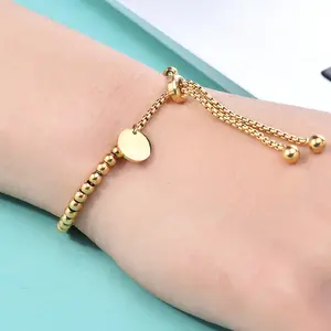 Hot Selling Designer Charms für Diy Armband 14 Karat 18 Karat Gold Edelstahl Perlen Armbänder Mode Armband