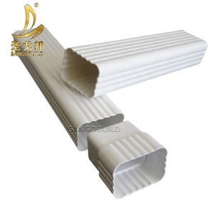 5.2inch <strong>K</strong> <strong>Style</strong> Plastic Roof <strong>Gutter</strong> System Roofing Rainwater Drainage System White Color Rain <strong>Gutter</strong> - Product Image 2