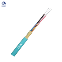 Câble de distribution de fibre optique intérieur GJFJV OM3 avec gaine en PVC LSZH renforcée par fil d'aramide à gaine serrée pour câblage intérieur
