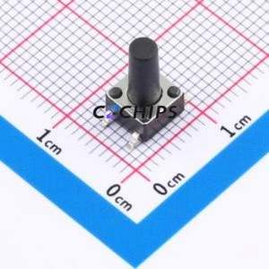 K2-6639SP-P4SC-04 Tactile Switch SMD-4P,6x6mm Switch Single Pole Single Throw Round Button 2.5N Vertical Mount - Product Image 1