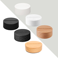 Support de lampe LED 7/16 couleurs, base de lampe 3D illusion, lampe LED acrylique anime, veilleuse avec câble USB et télécommande