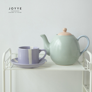 JOYYE théière en porcelaine avec couvercle théière en céramique pour thé café eau théière maison <span class=keywords><strong>Teatime</strong></span> - Product Image 5