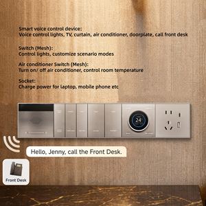Interrupteur mural et prise connectés INNOVATE pour chambre d'hôtel intelligente, commande vocale, style moderne, lumières, rideaux, téléviseur, climatiseur, interrupteur BLE Mesh - Product Image 5