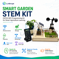 Kit STEM ESP32 Smart Garden avec contrôle WiFi à distance, stockage d'énergie solaire, détection du pH et de la vitesse du vent, kit de programmation IoT LT-ZK0024
