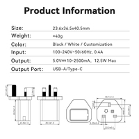 Merryking 3 Pin UK Plug 5v 1a 2.1a 5v 0.75a Usb Charger 5volt 1amp avec UKCA CB CE Certified
