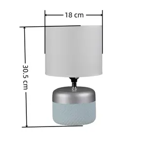 Nordic Cement Table Lamp New Design Color Simple Style Cement Base Desk Lighting Best Sellers Product Fabric Shade For Bedroom