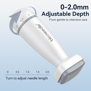 Thérapie de Microneedling : Dermaroller Hydra Needle Stamp 120 Aiguilles MTS, Aiguilles en Titane Réglables 0-2.0mm - Product Image 4
