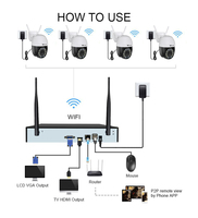 Wistino 6MP Dome NVR Farb-Nachtsicht-IP-Kamera Zwei-Wege-Audio 4-Kanal PTZ WLAN-Sicherheitskamerasystem