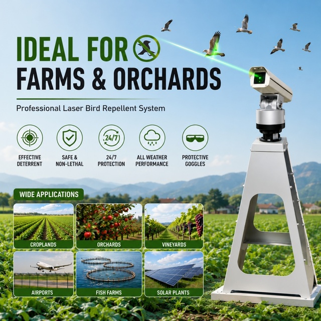 220V 110V 1W Class 4 Customizable Changing 360 Degree No Habituation Random Laser Beam Laser Bird Repeller Deterrent Control