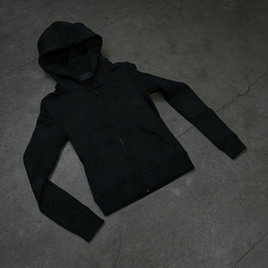 Sudadera con Capucha y Cierre de Cremallera para Hombre, Diseño Ajustado, Color Negro, Unisex, de Fabricante de Ropa - Product Image 1