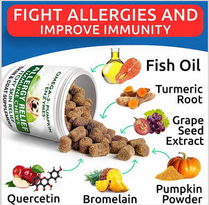 Golosinas Masticables para Alergias en <span class=keywords><strong>Perros</strong></span> OEM/ODM con Omega-3, Reduce la Picazón, el Lamido <span class=keywords><strong>de</strong></span> Patas y <span class=keywords><strong>las</strong></span> Zonas Calientes, Apoya la Inmunidad del Pelaje y Combate <span class=keywords><strong>las</strong></span> <span class=keywords><strong>Pulgas</strong></span> - Product Image 4