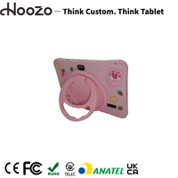 Tablet Android de 7 Pulgadas para Niños, 16 GB de ROM, MTK, WiFi, Carcasa Rosa, Aplicación Iwawa, Logotipo Personalizado OEM, Regalo para Niños para el Aprendizaje del Alfabeto, Transmisión de Dibujos Animados