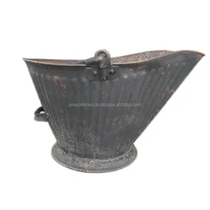 Galvanized Embossed Antique Metal Coal Bucket Household Cleaning Tool Garden Coal Bucket High Quality Bucket