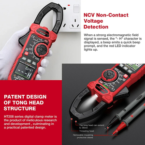 HT208D 1000A AC Current Two-Color Backlight True RMS Capacitance Temperature NCV <b>Clamp</b> OEM Cu - Product Image 2