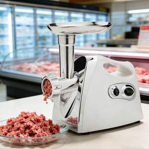 Hachoir à viande électrique et <span class=keywords><strong>poussoir</strong></span> à saucisses de haute qualité avec 3 plaques de découpe de viande et accessoire pour saucisses - Product Image 6