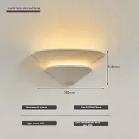 Applique murale LED française style vintage haut de gamme, design de créateur, pour escalier, couloir, mur de fond, applique murale en plâtre à montage en surface 3500K