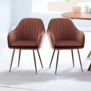 Sedie <span class=keywords><strong>da</strong></span> <span class=keywords><strong>Pranzo</strong></span> Scontate di Alta Qualità, Colorate per Arredo Casa, Design Moderno con Gambe in Metallo e Rivestimento in Velluto - Product Image 2