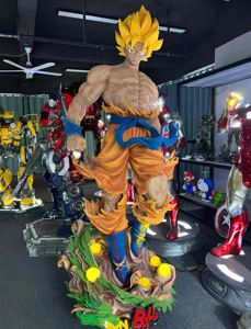 Busto de Goku SSJ4 de Alta Calidad, Escala 1/1, con Luz LED, Estatua de Resina GK para Decoración de Salas de Juego, Cuartos de Hombre, Exposiciones y Tiendas - Product Image 4